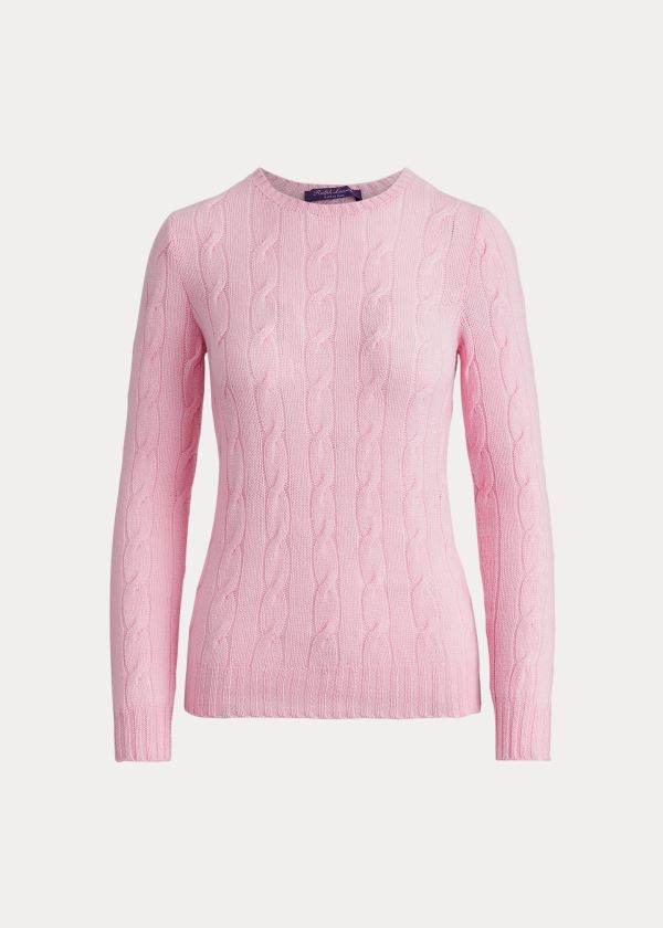 Sueter Ralph Lauren Mujer Rosas - Cable-Knit Cashmere - EXZCP7891